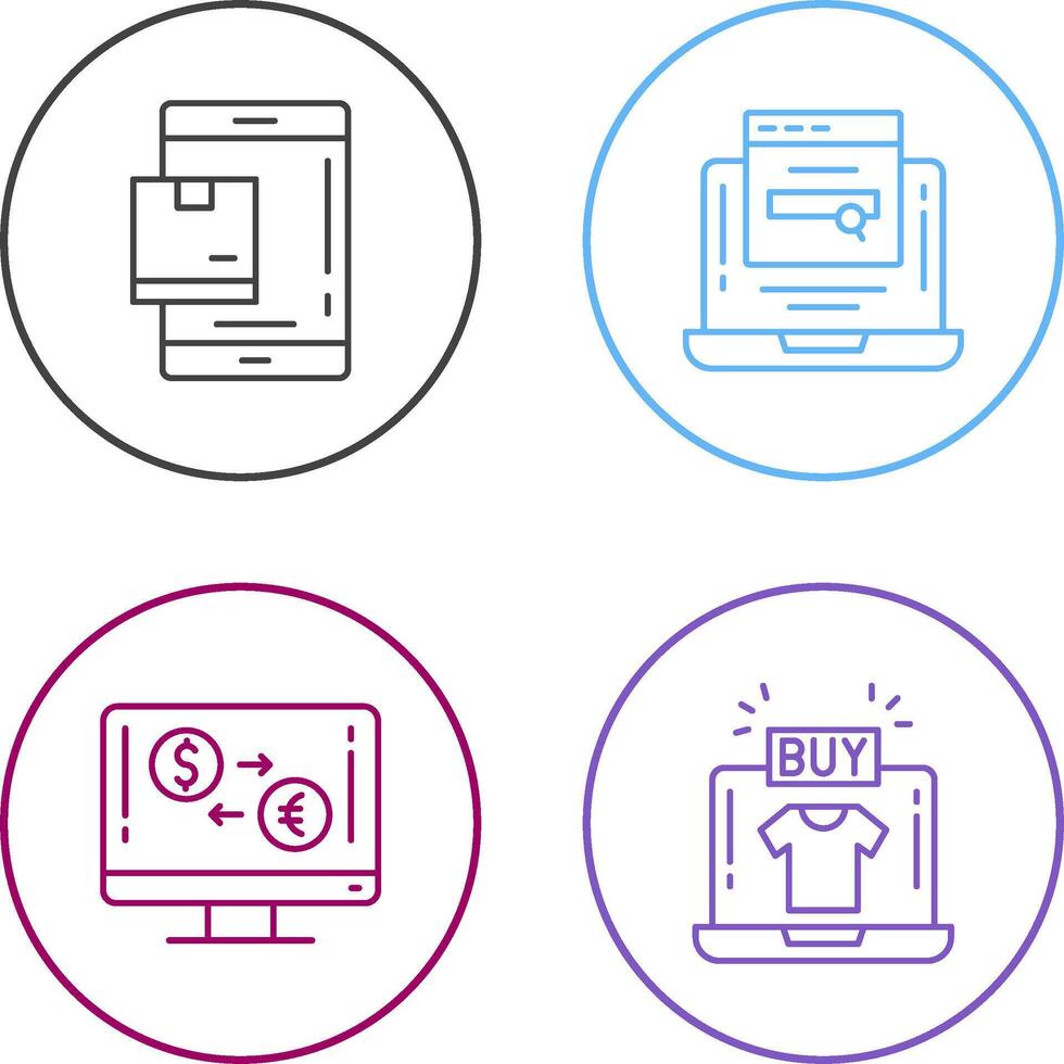 Package and Searching Icon vector