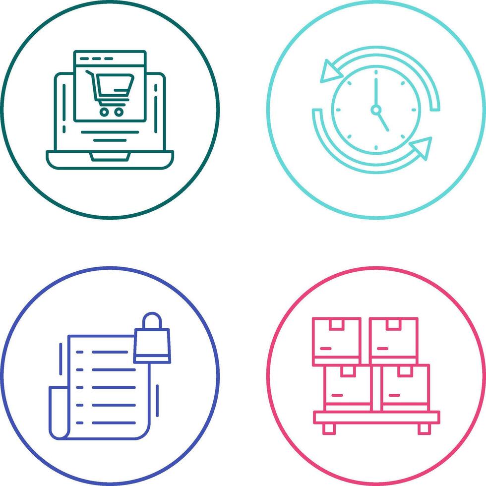 Add to Cart and Run time Icon vector
