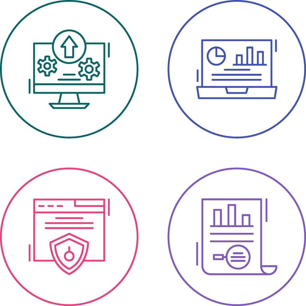 Upload and Dashboard Icon vector