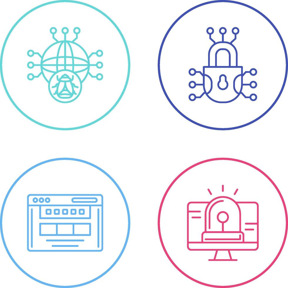 Global Malware and Cyber defence Icon vector