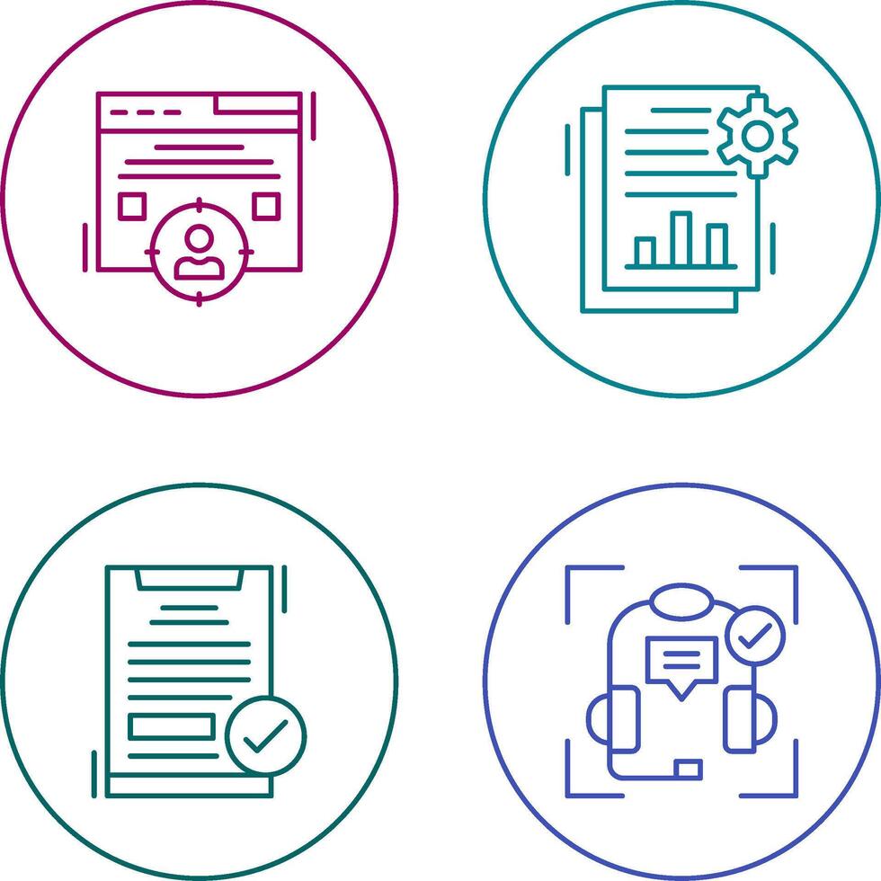 Target Audience and SEO Report Icon vector