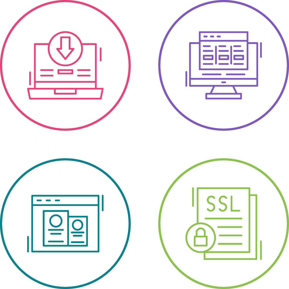 Downlaod and Layout Icon vector