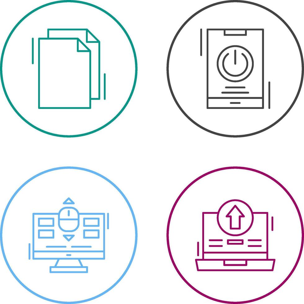 Copy and Power Icon vector