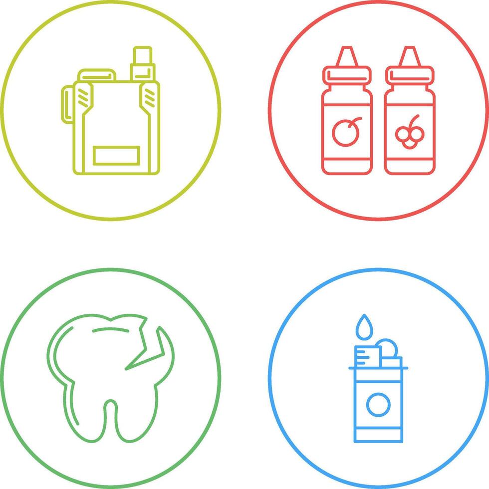 Vape and Vape Liquid Icon vector