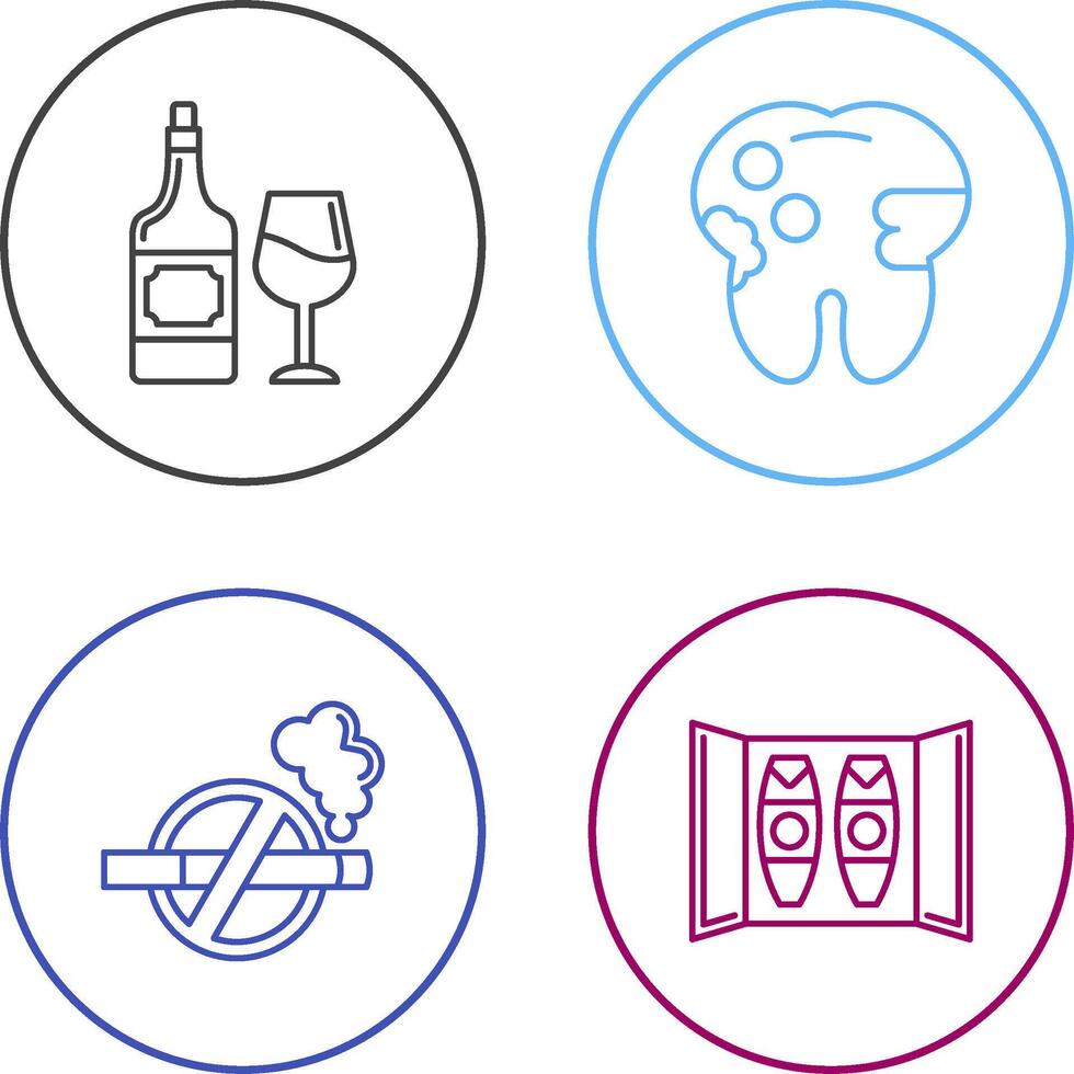 Wine and Caries Icon vector