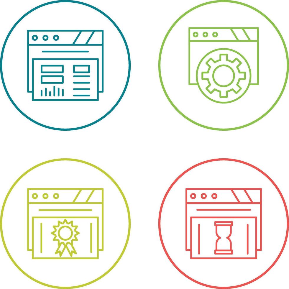 Dashboard and Browser Icon vector