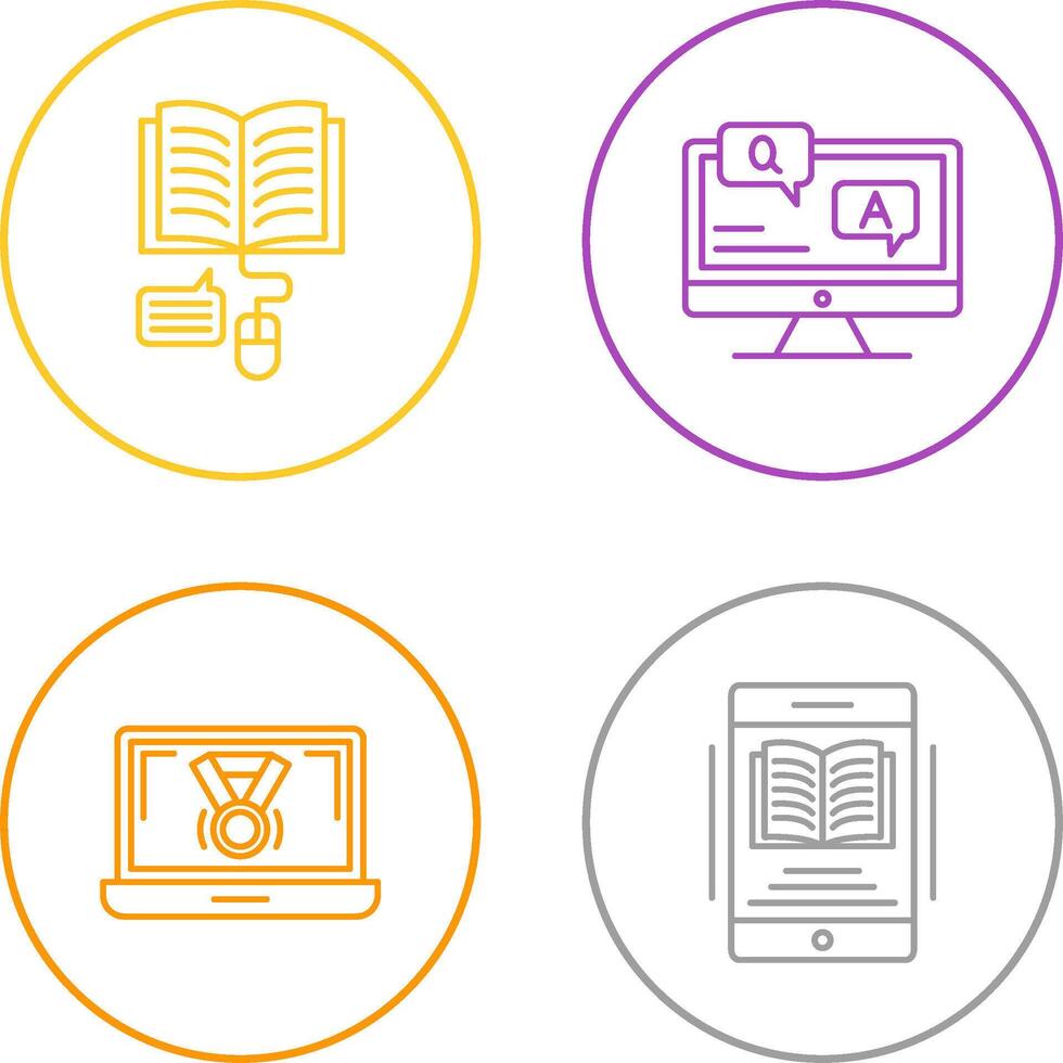 Online Learning and Faq Icon vector