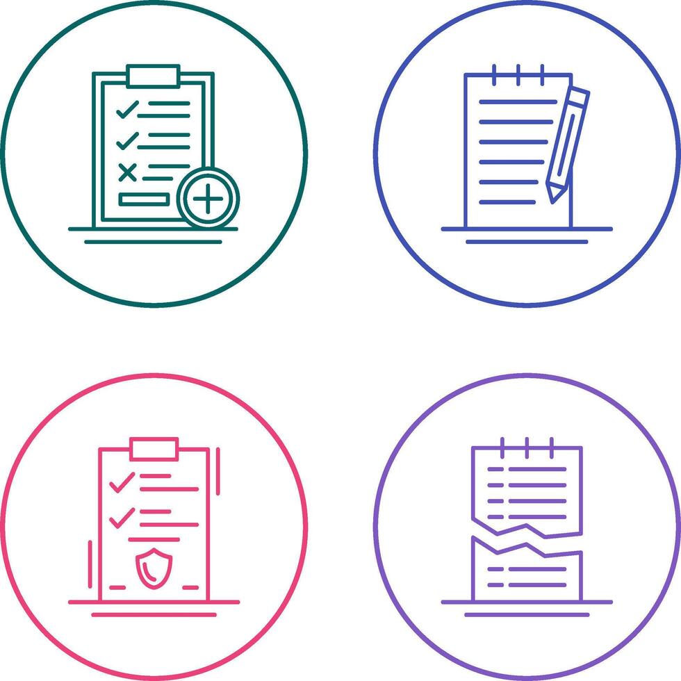 Medical Examination List and Check Up List Icon vector