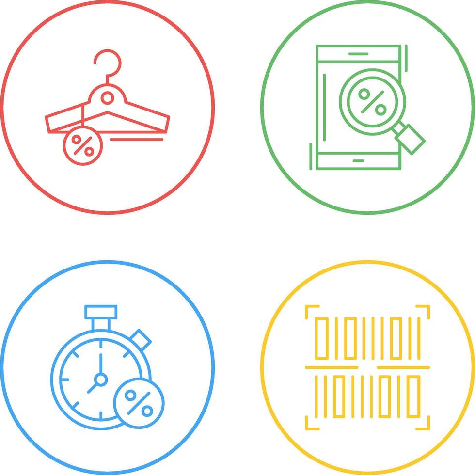 Hanger and Magnifying Glass Icon vector