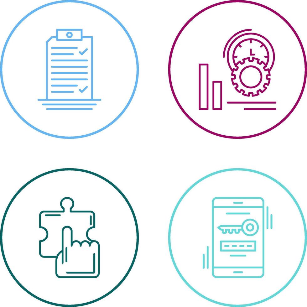 Check List and Performance Icon vector