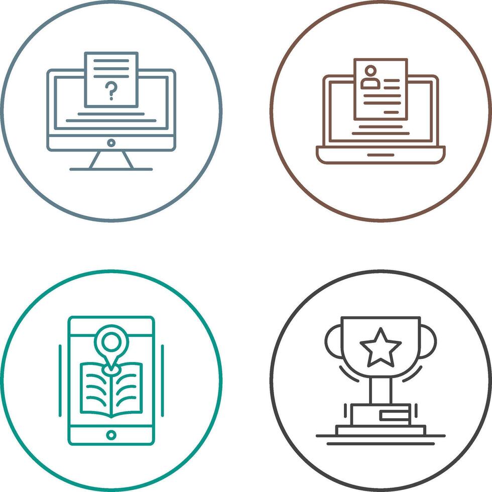 Quiz and Registration Icon vector
