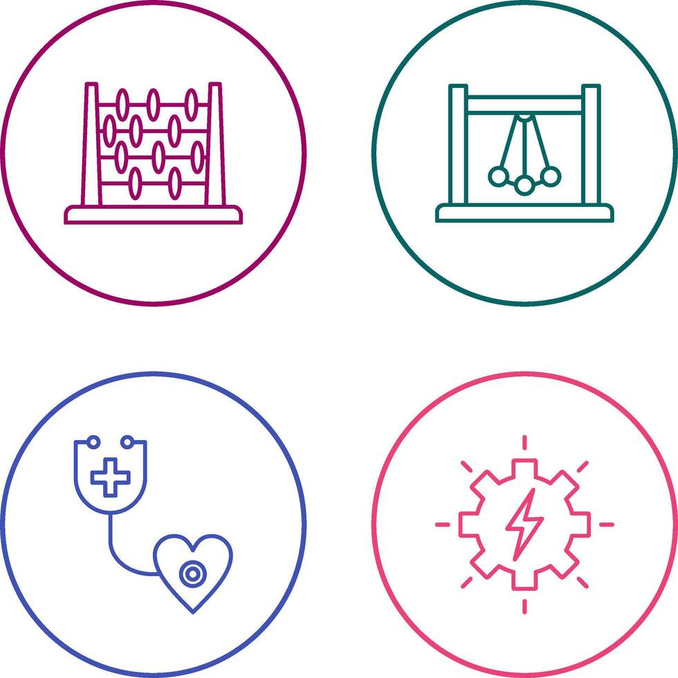 Abacus and Pendulum Icon vector