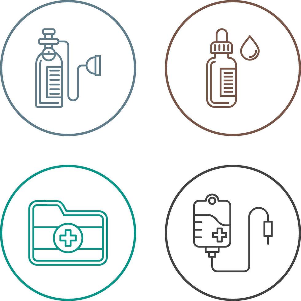 Oxygen and Dropper Icon vector