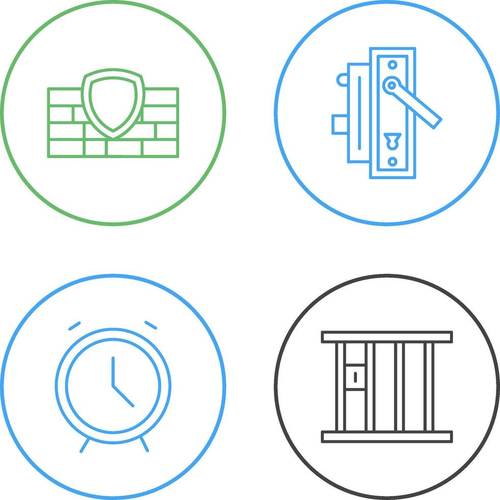 Firewall and Door Handle Icon vector