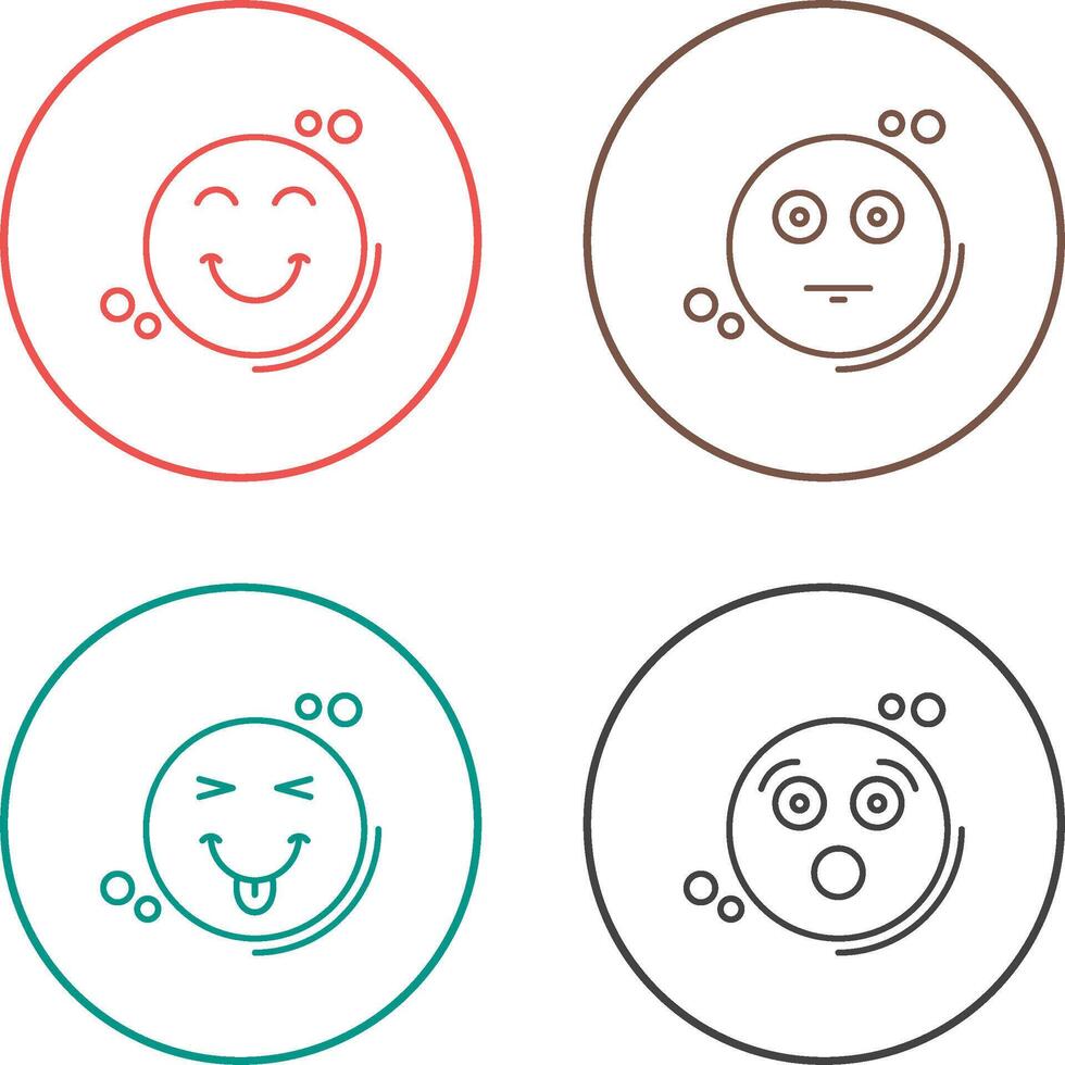 Smile and Neutral Icon vector