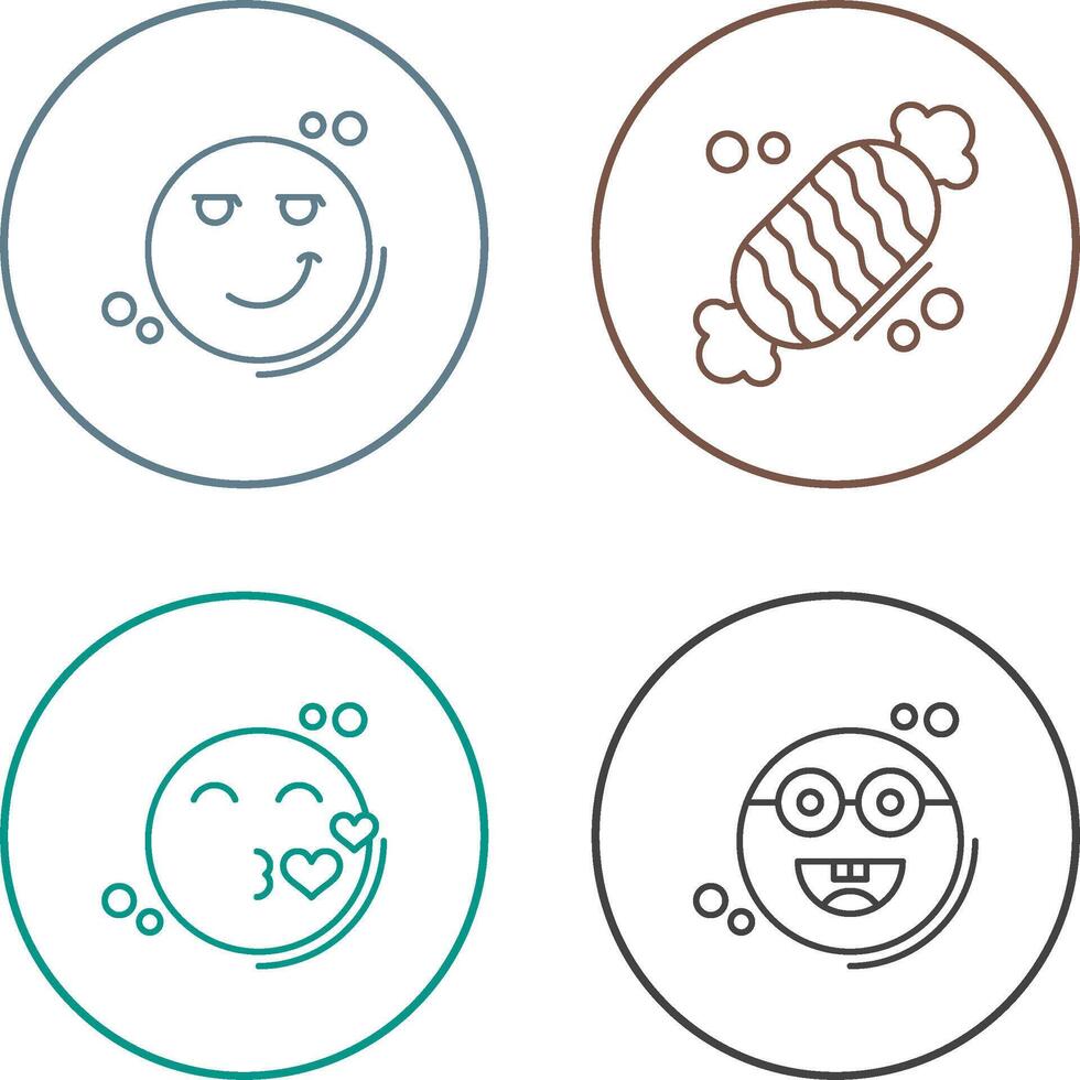 Smirk and Candy Icon vector