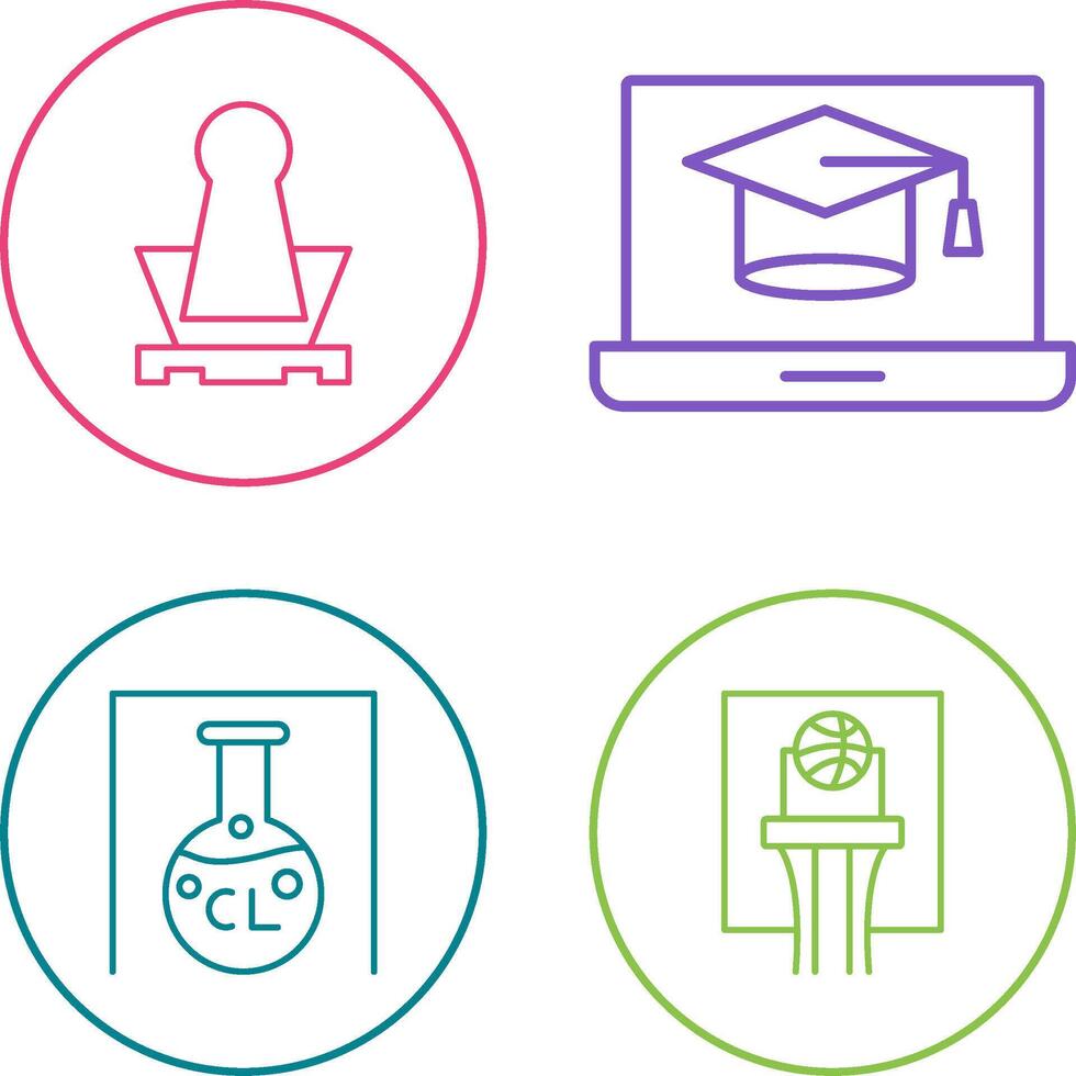 Binder and Graduation Icon vector