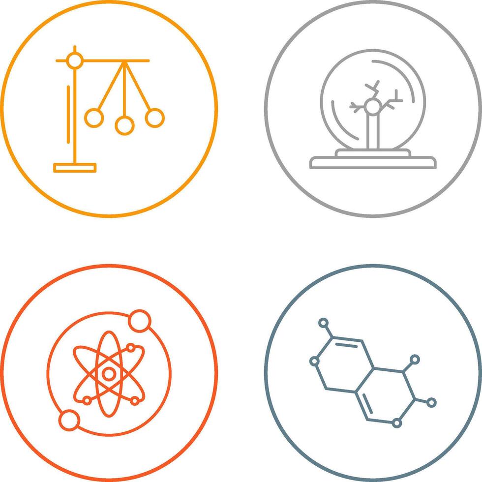 Pendulum and Plasma Ball Icon vector