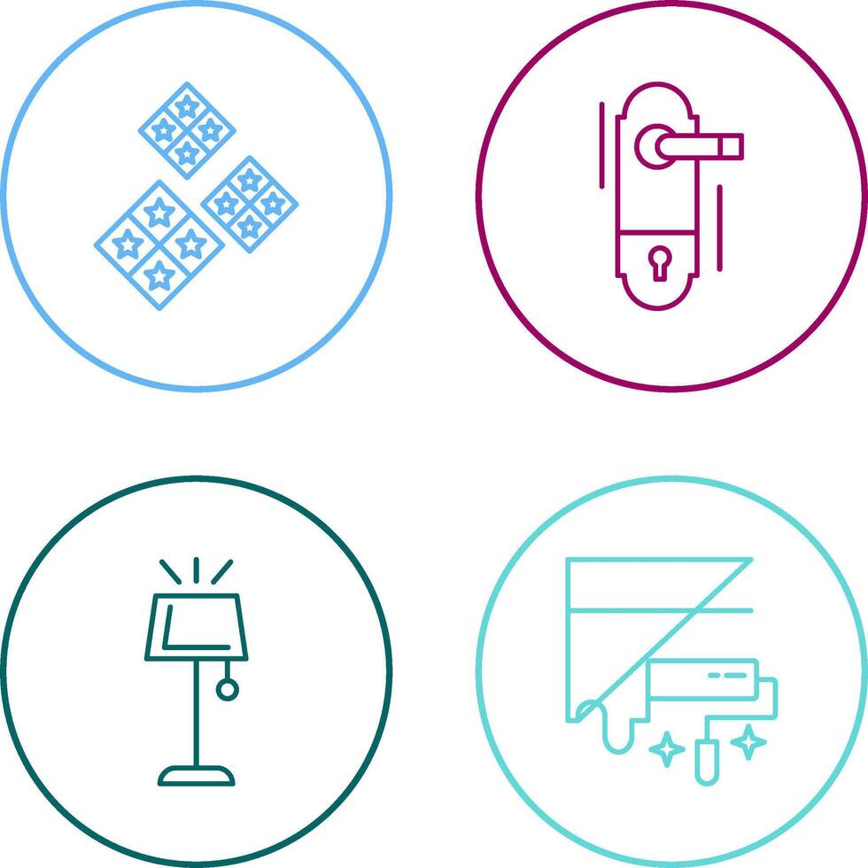 Tiles and Doorknob Icon vector