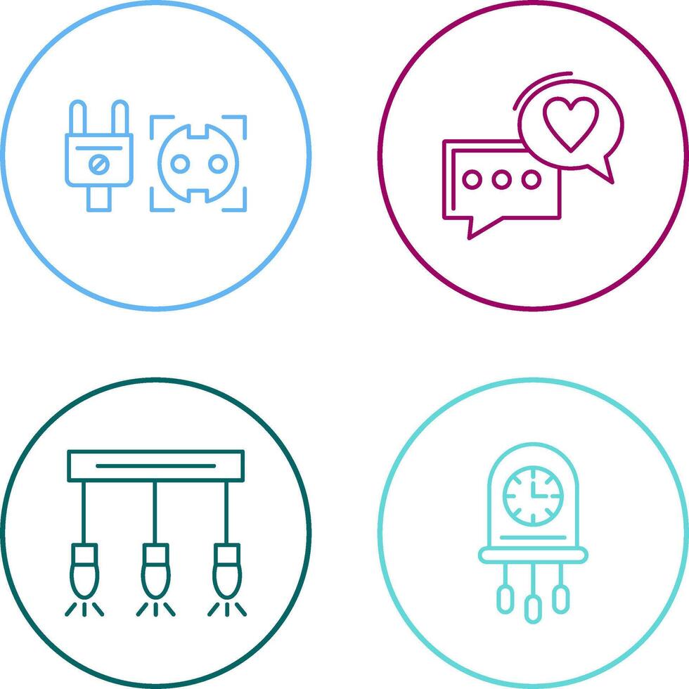 Socket and Chat Icon vector