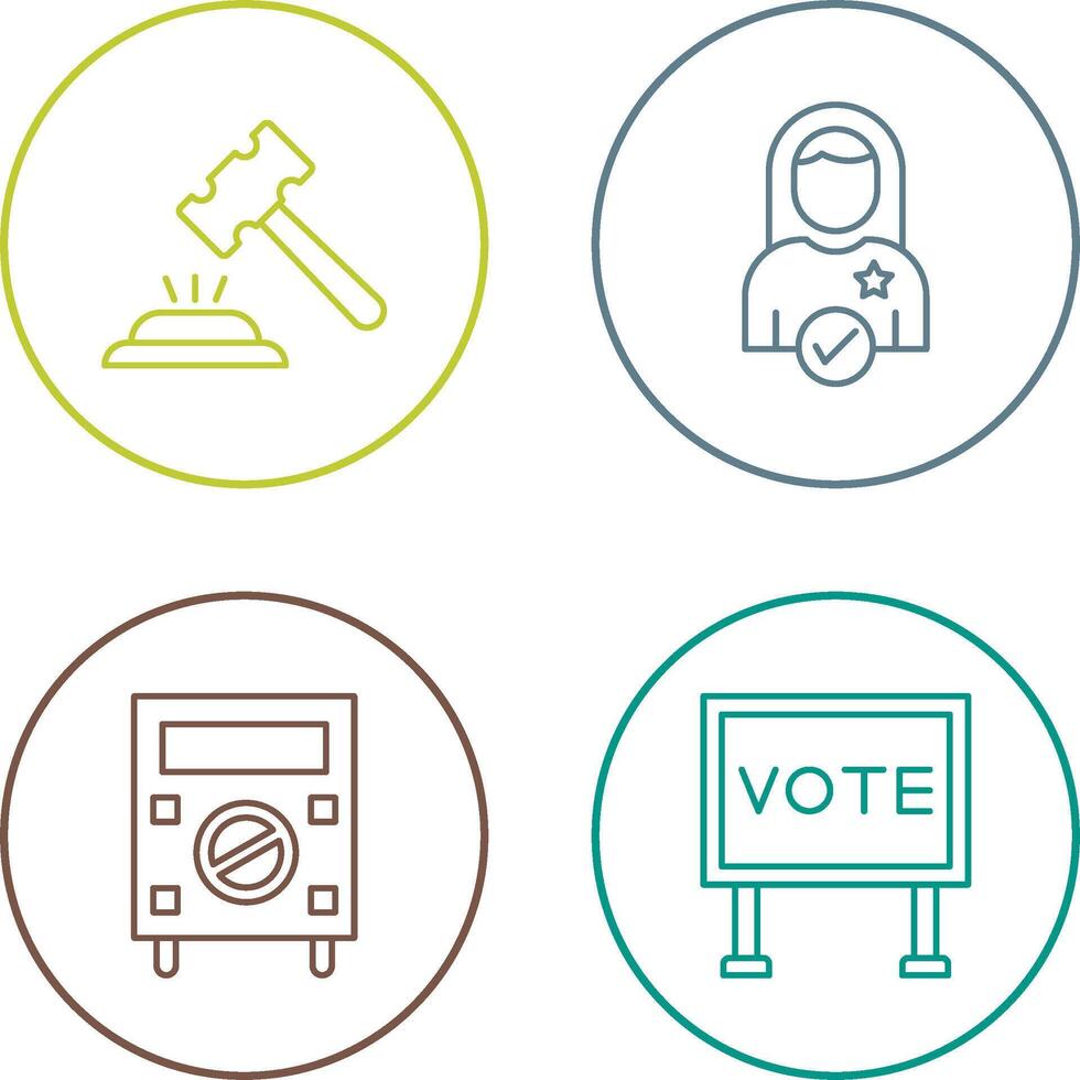 Gavel and Candidate Icon vector