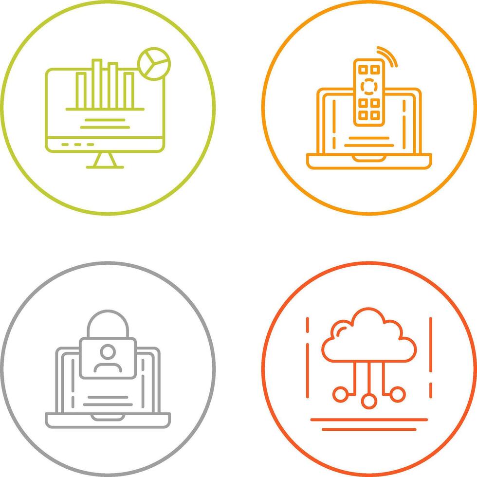 Remote and Analysis Icon vector