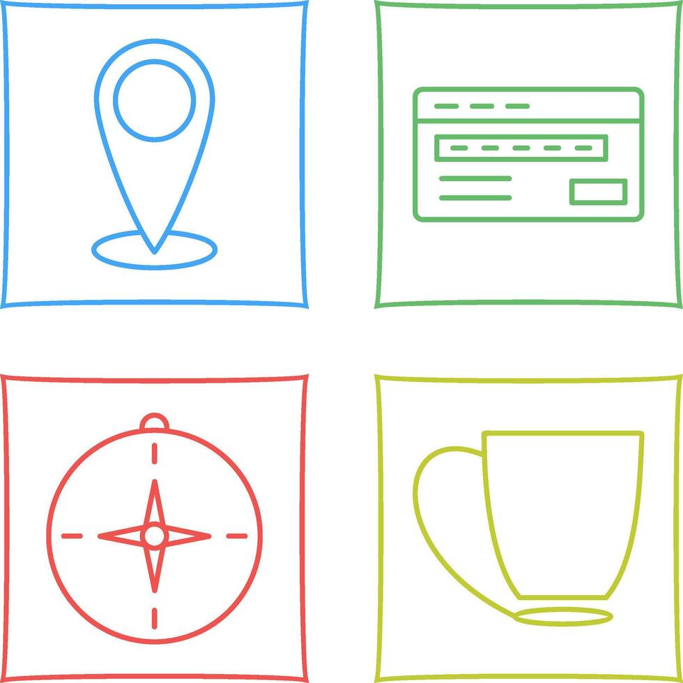 location and credit card Icon vector