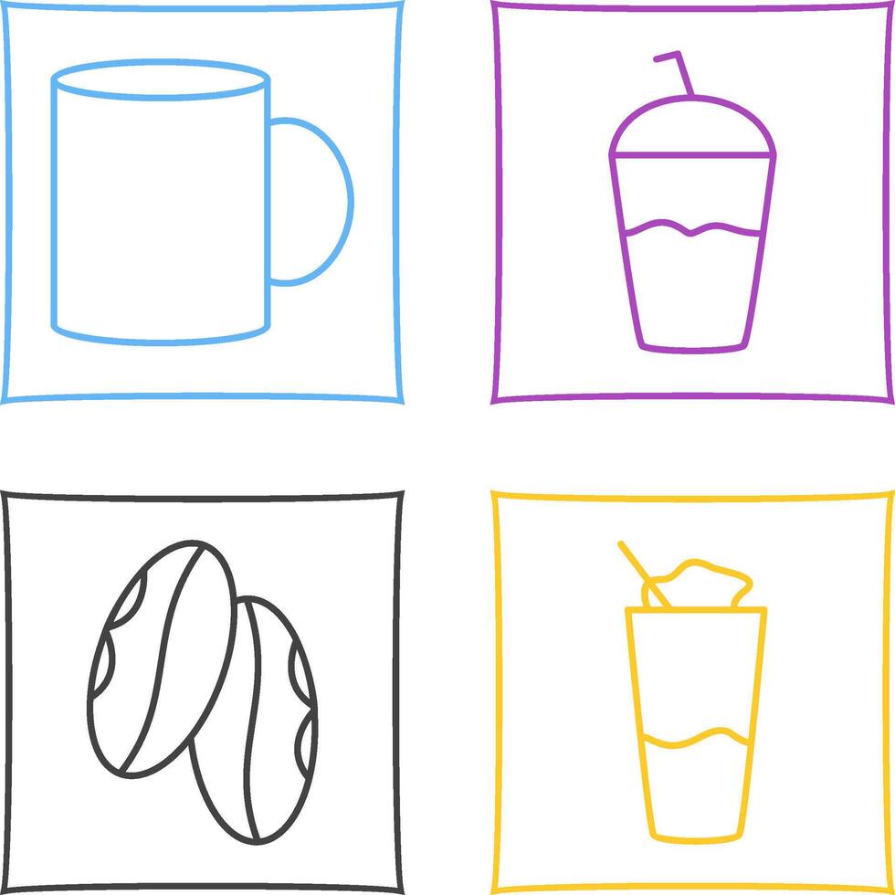 Coffee mug and Frappe Icon vector