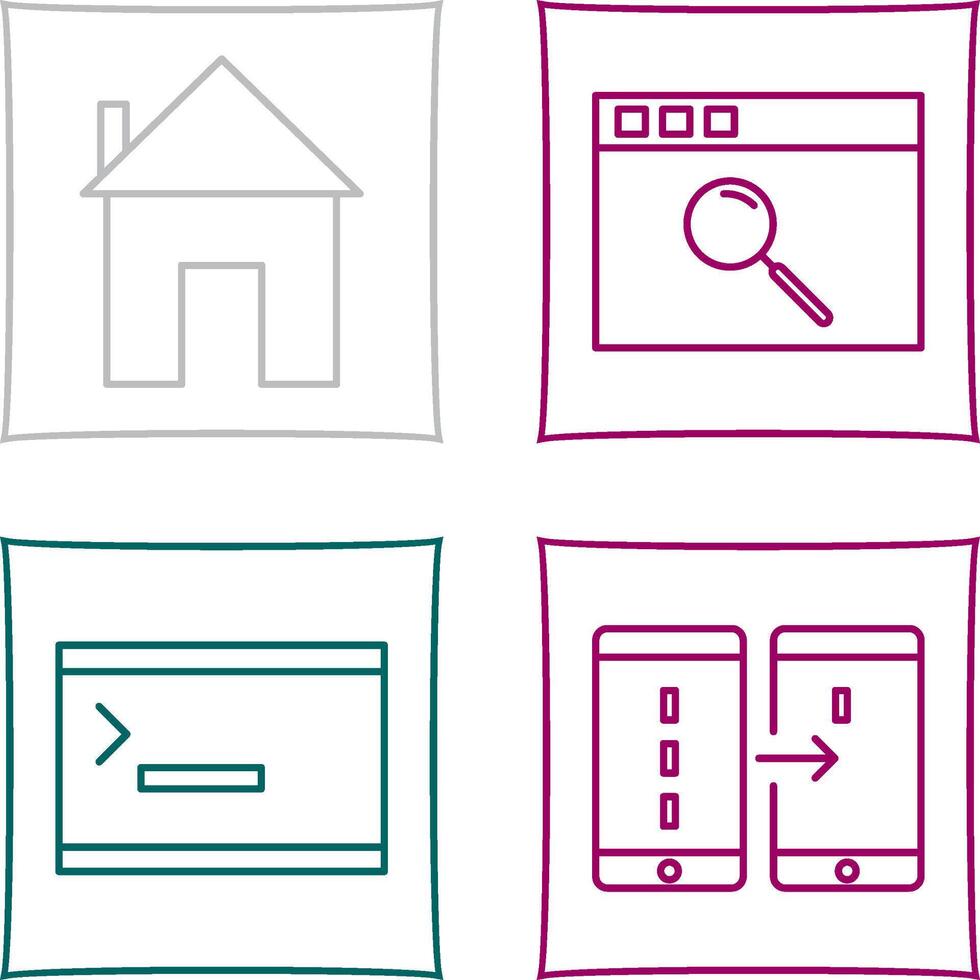 homepage and browser Icon vector