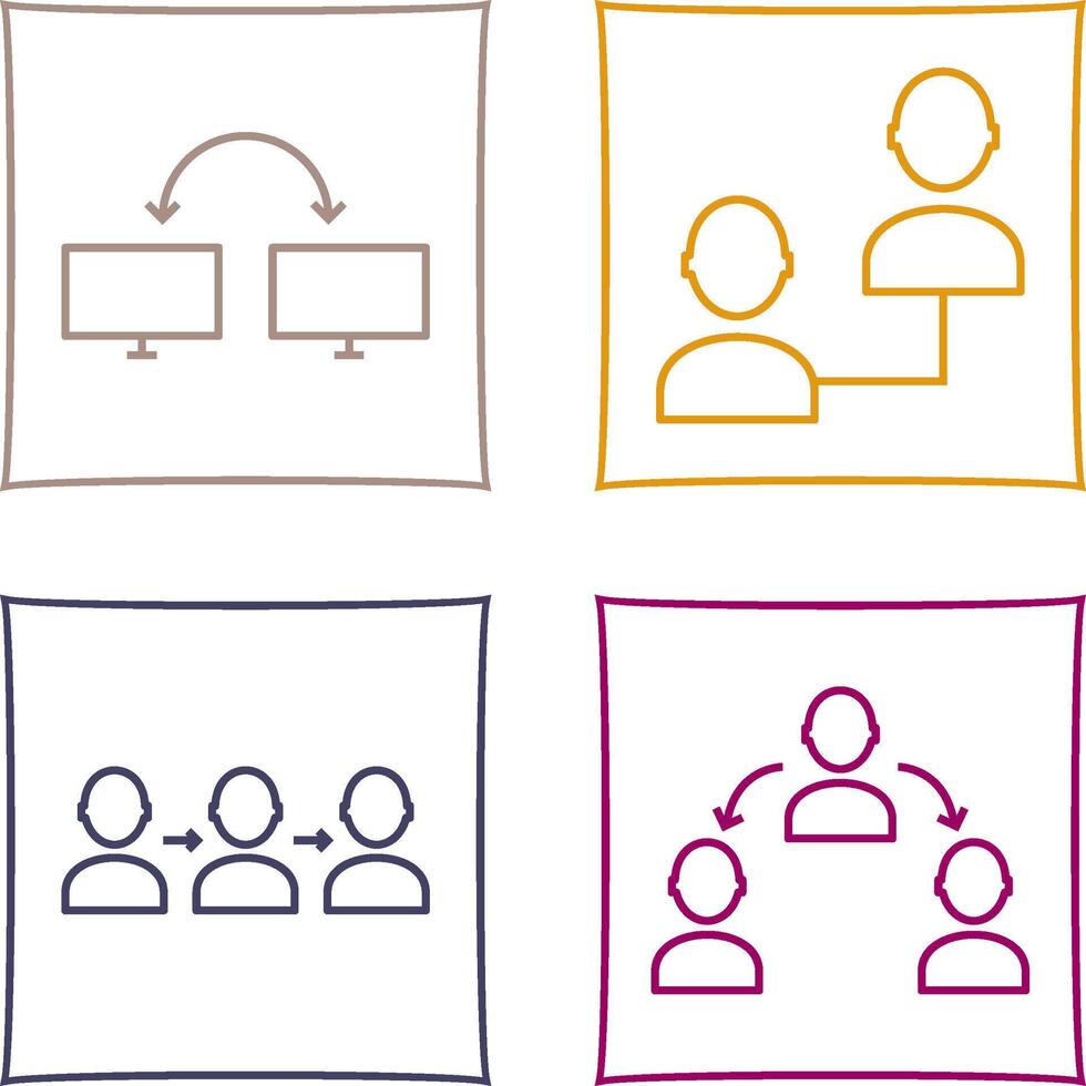 connected systems and connected profiles Icon vector