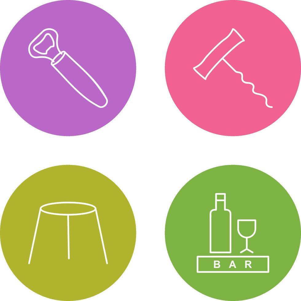 opener and corkscrew Icon vector
