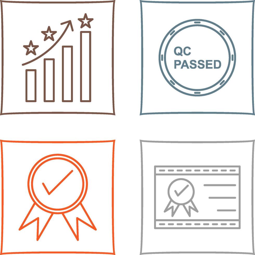 Reputation Management and QC Passed Icon vector