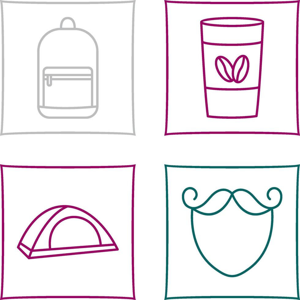 Backpack and Coffee Icon vector
