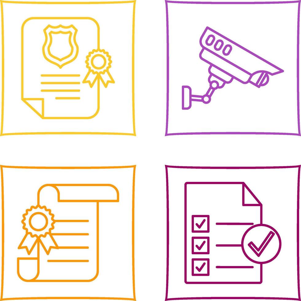 Document and Cctv Icon vector