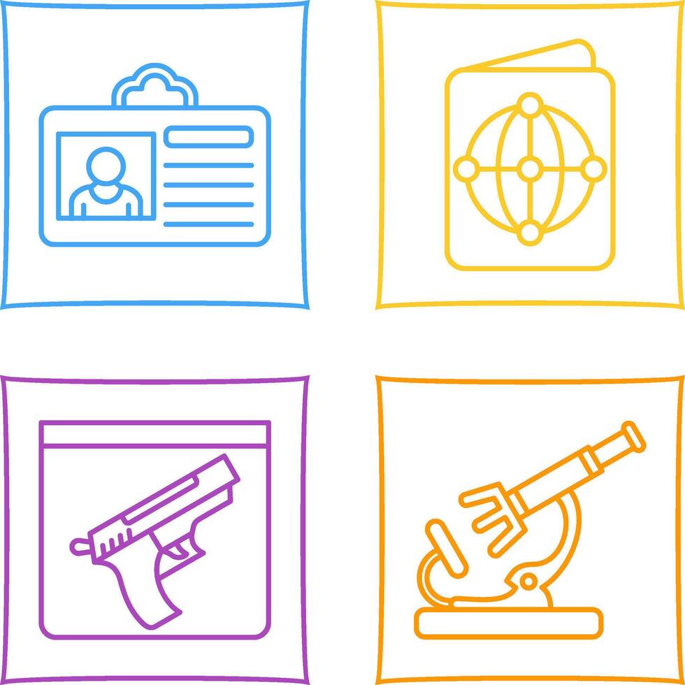 Criminal Card and Passport Icon vector