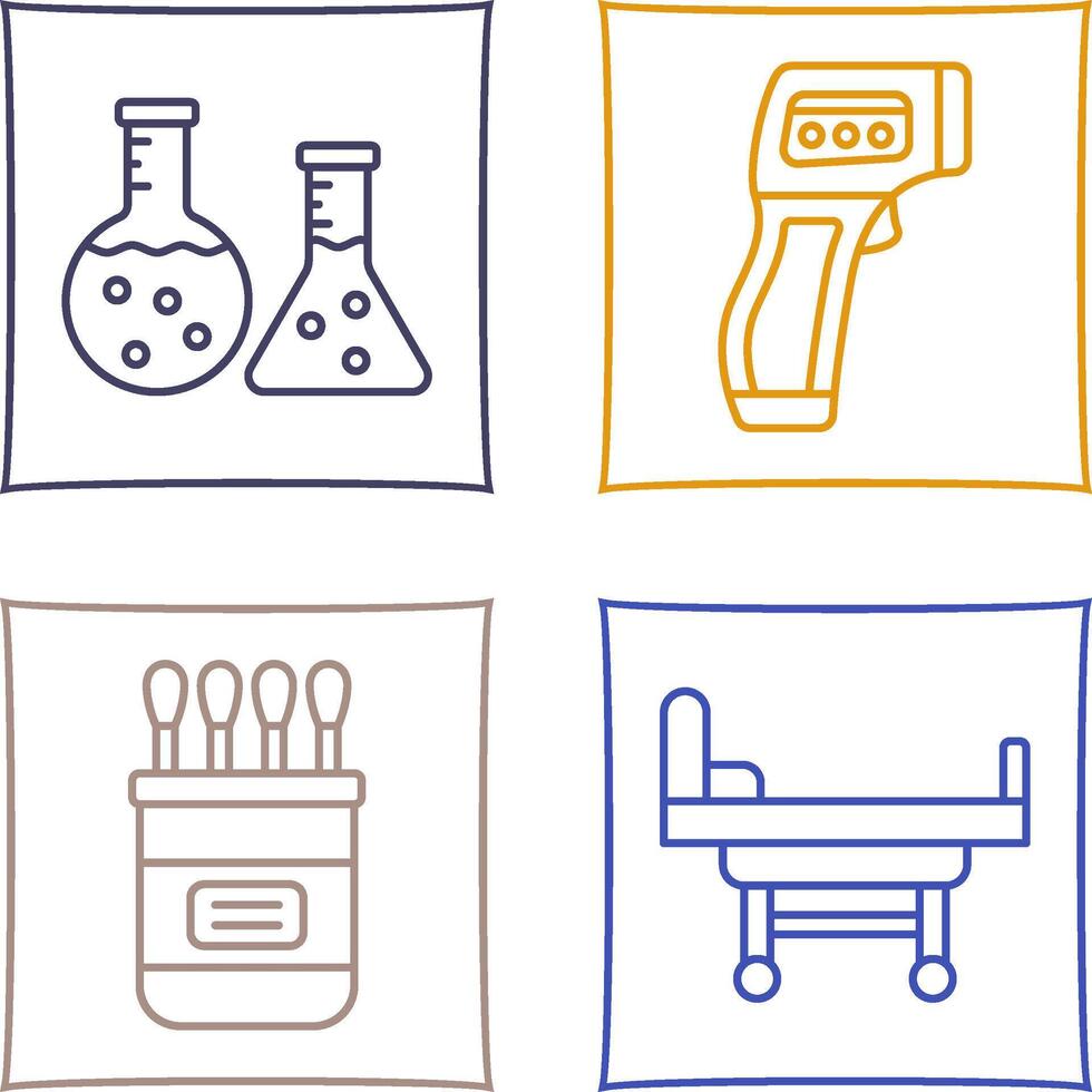 Flask and indicator Icon vector