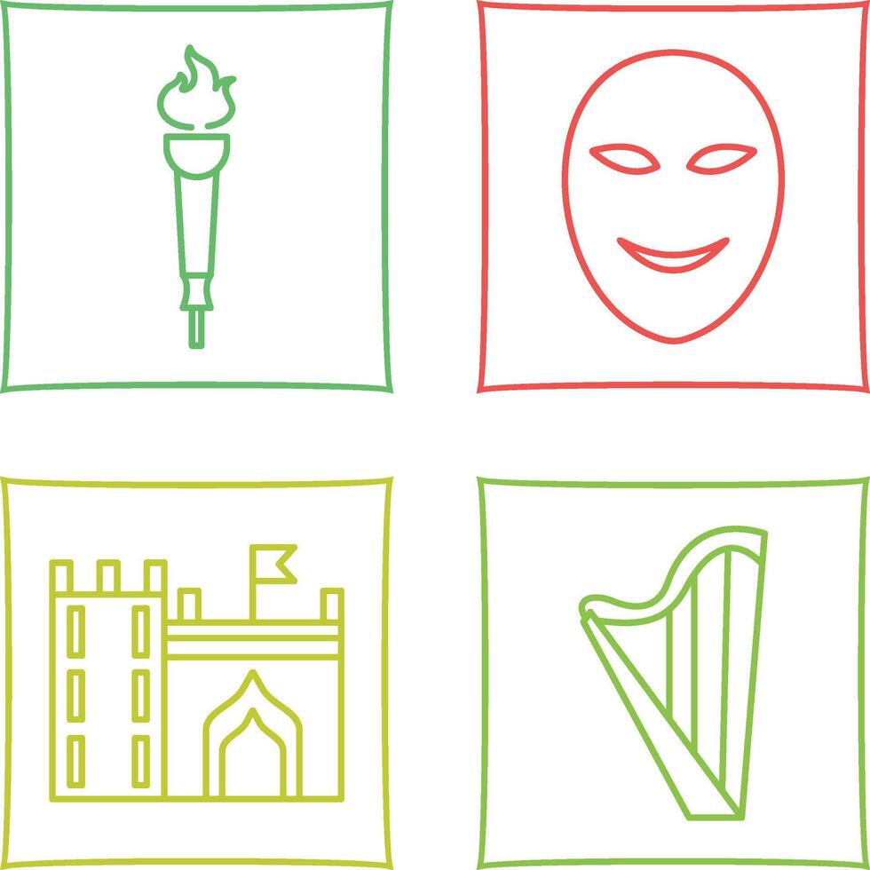 Museum Torch and Ancient Icon vector