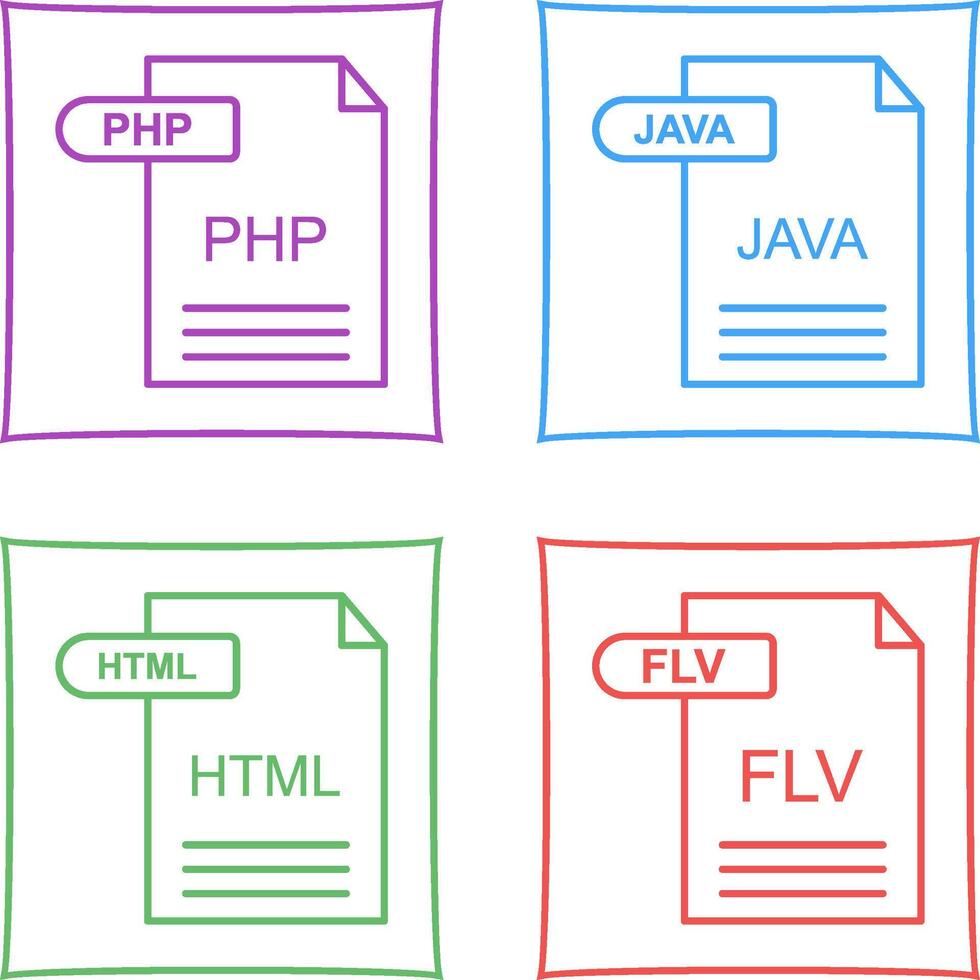 PHP and Java Icon vector