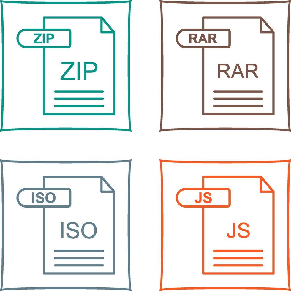 ZIP and RAR Icon vector