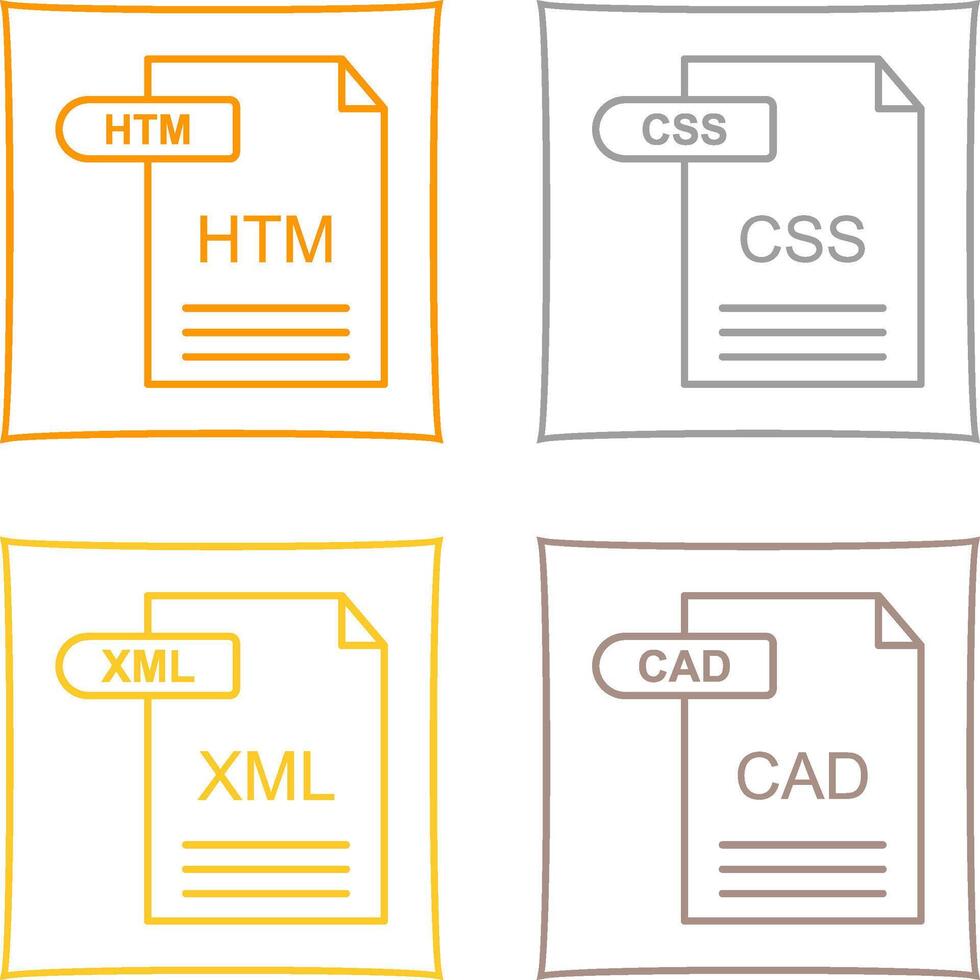 HTM and CSS Icon vector