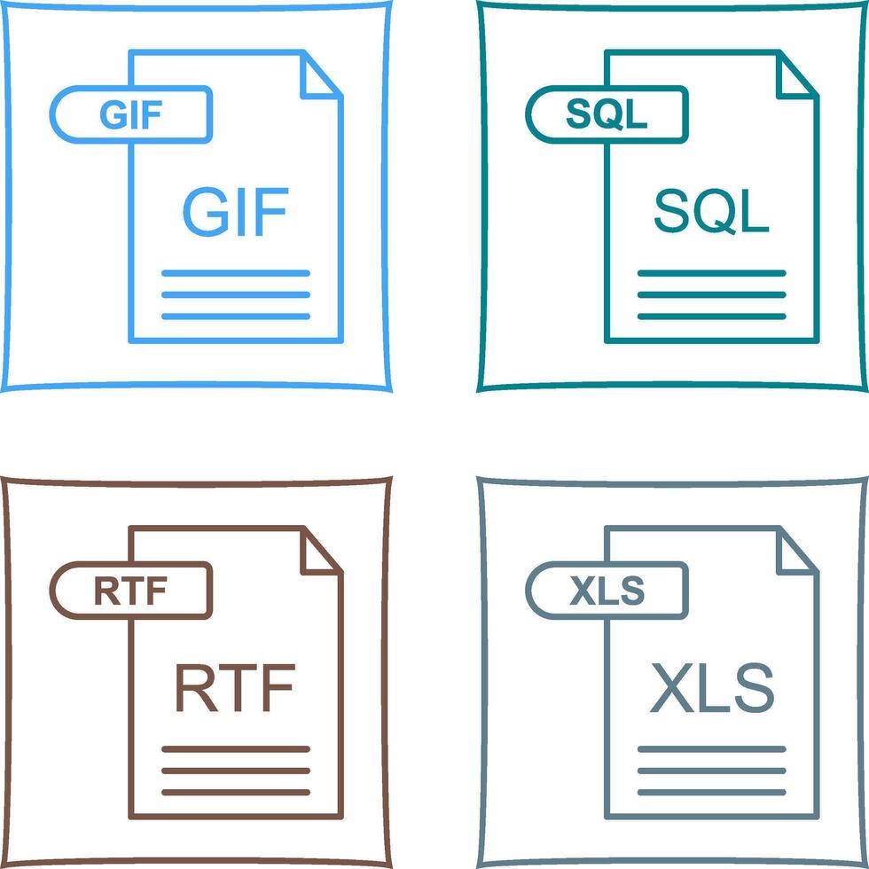 GIF and SQL Icon 44674803 Vector Art at Vecteezy