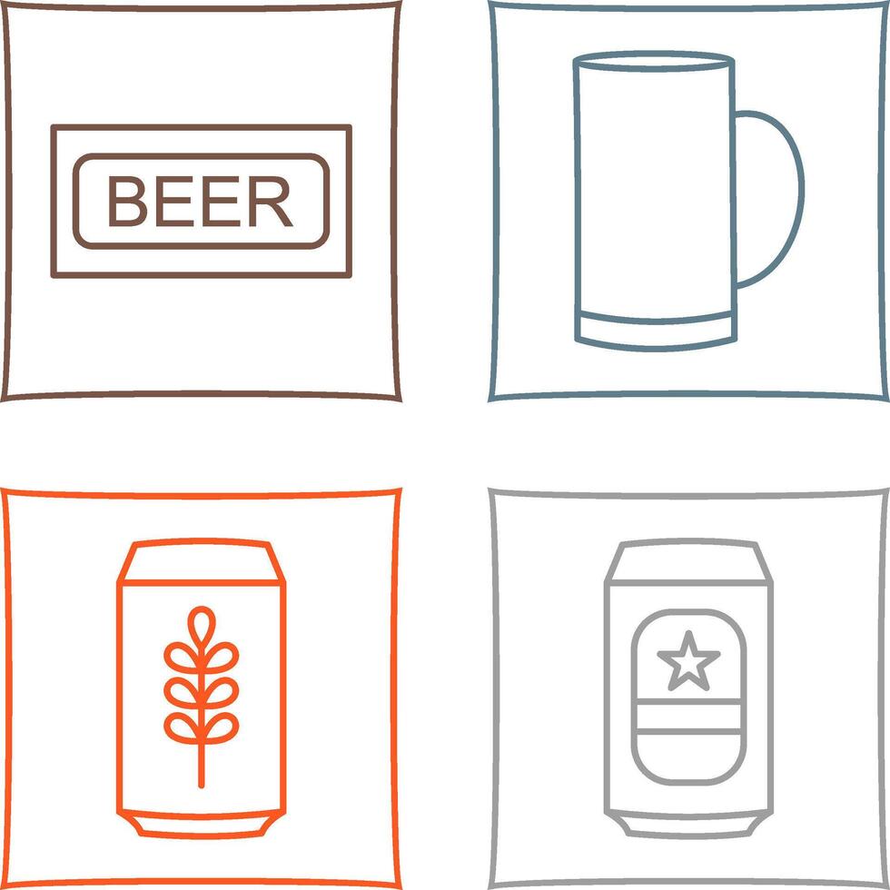 Beer Sign and Beer Mug Icon vector