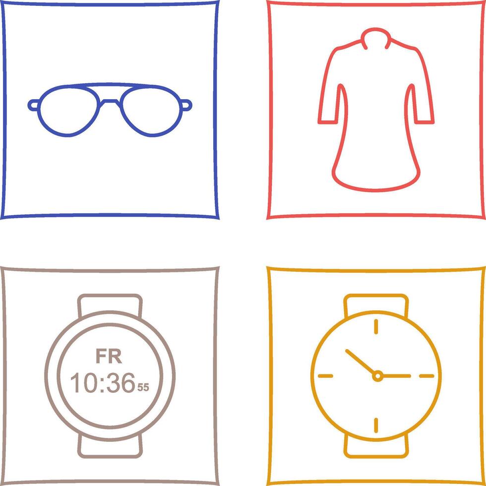 Ladies Shirt and Sunglasses Icon vector