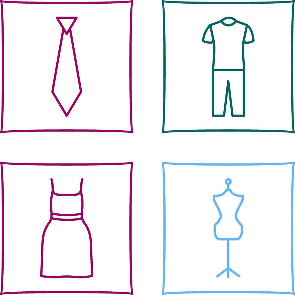 Tie and Pyjamas Icon vector