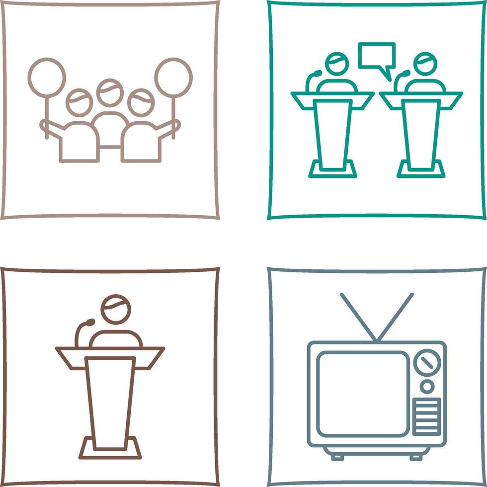 Protest and Debate Icon vector