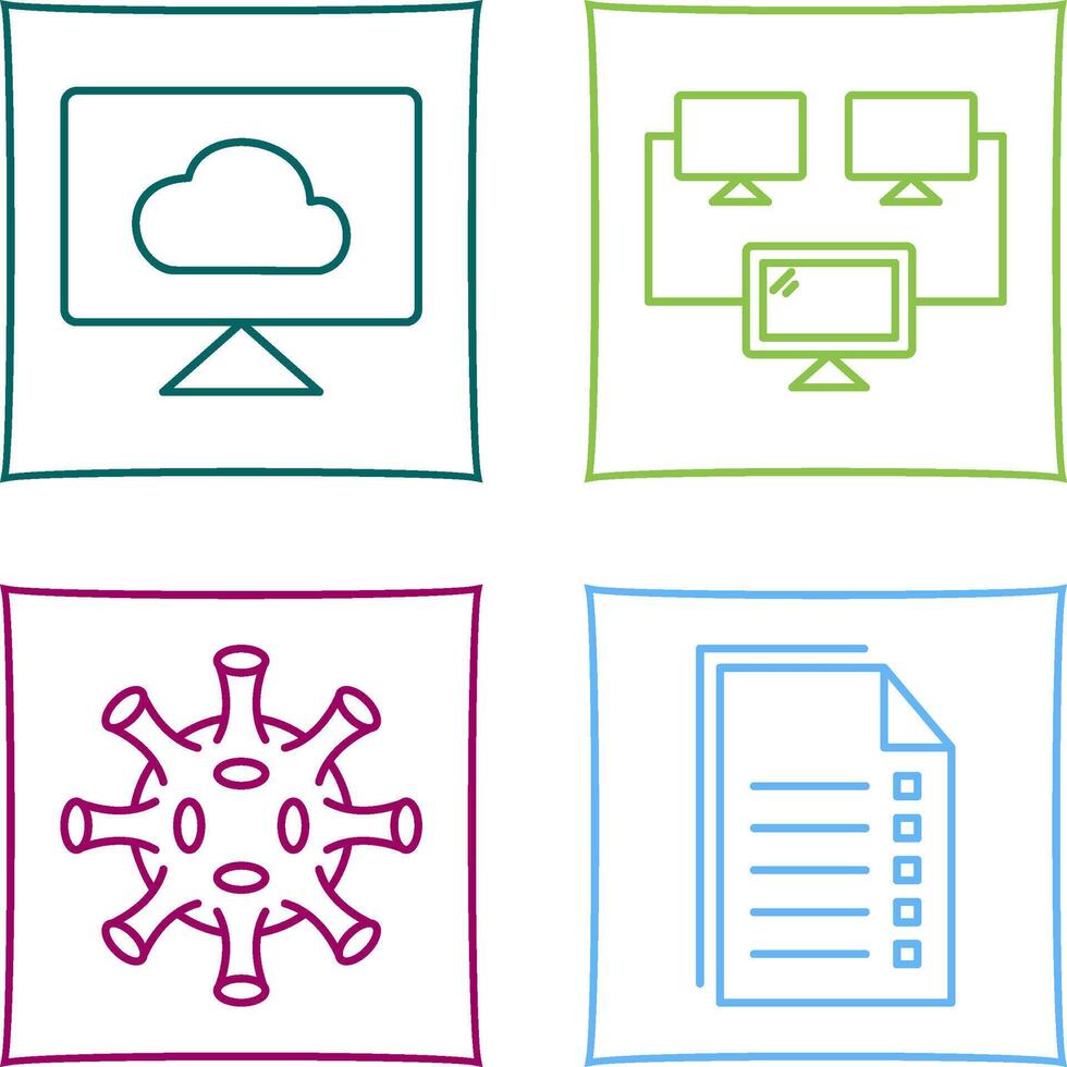 Cloud Systems and Connected Icon vector
