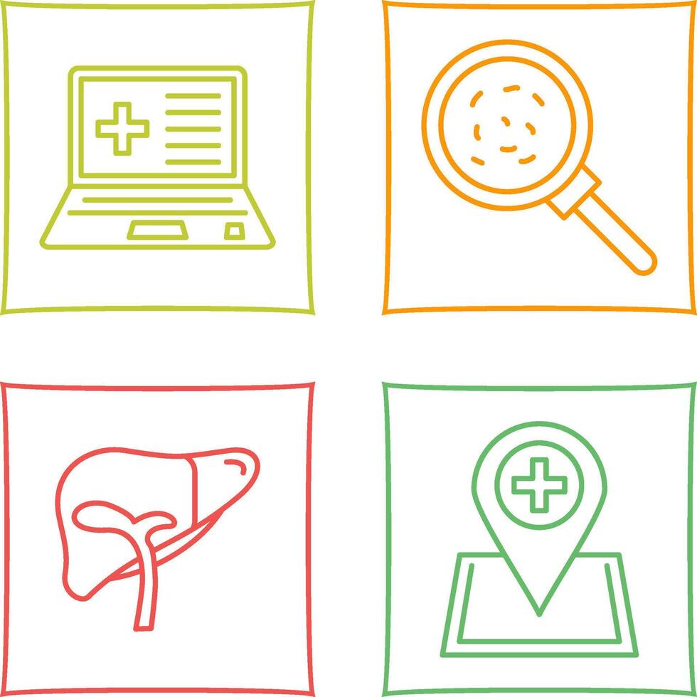Laptop and Analytics Icon vector