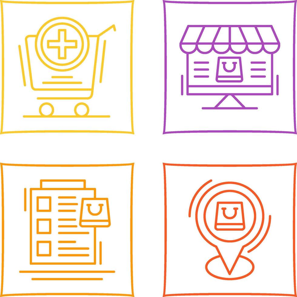 Add to Cart and Online Shopping Icon vector