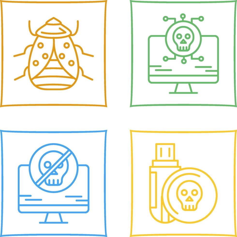 Bug and Virus Icon vector