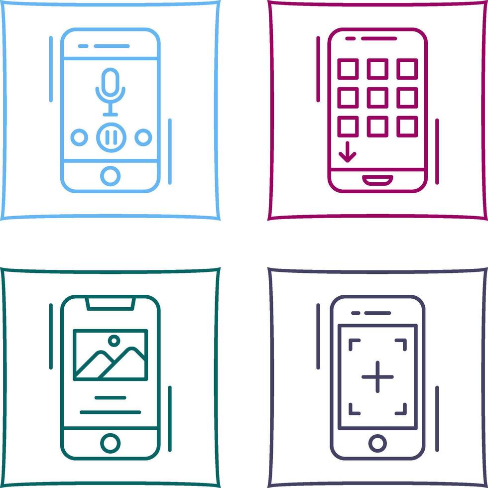 Voice Record and Device Icon vector